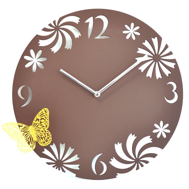 壁掛け時計レビュー「蝶が羽を休める 癒しの掛け時計 「Butterfly 